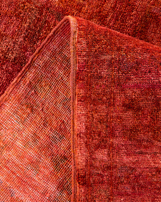 Overdyed Hand-Knotted Red Area Rug 5' 8" x 7' 6"