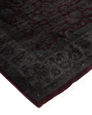 Contemporary Hand Knotted Overdyed Gray Area Rug 3' 1" x 5' 4"