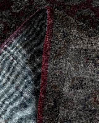 Contemporary Hand Knotted Overdyed Gray Area Rug 3' 1" x 5' 4"