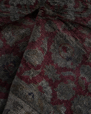Contemporary Hand Knotted Overdyed Gray Area Rug 3' 1" x 5' 4"