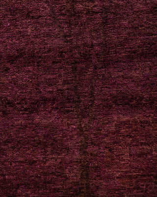Contemporary Hand-Knotted Overdyed Red Runner 3' 0" x 9' 6"