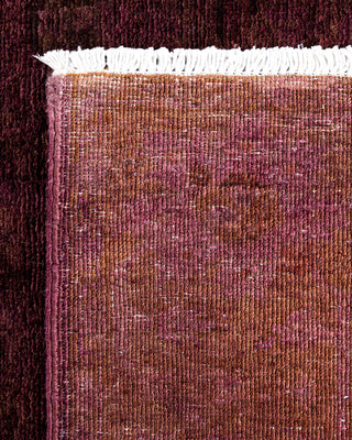 Contemporary Hand-Knotted Overdyed Red Runner 3' 0" x 9' 6"