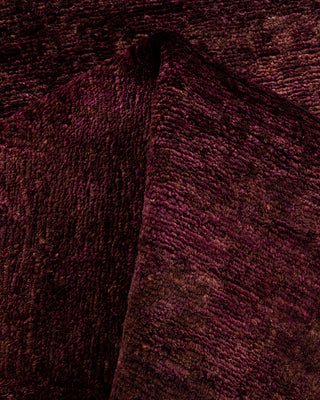 Contemporary Hand-Knotted Overdyed Red Runner 3' 0" x 9' 6"