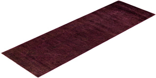 Contemporary Hand-Knotted Overdyed Red Runner 3' 0" x 9' 6"