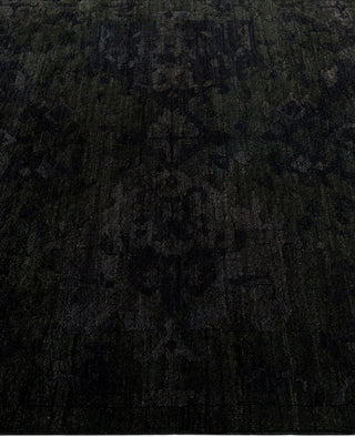 Contemporary Overdyed Wool Hand Knotted Black Area Rug 4' 1" x 6' 3"