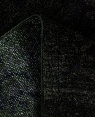 Contemporary Overdyed Wool Hand Knotted Black Area Rug 4' 1" x 6' 3"