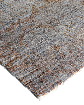 Contemporary Fine Vibrance Gray Wool Area Rug - 6' 2" x 8' 10"