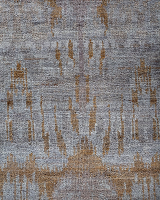 Contemporary Fine Vibrance Gray Wool Area Rug - 6' 2" x 8' 10"