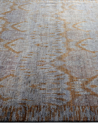 Contemporary Fine Vibrance Gray Wool Area Rug - 6' 2" x 8' 10"