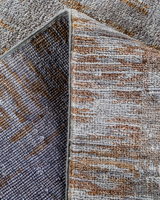 Contemporary Fine Vibrance Gray Wool Area Rug - 6' 2" x 8' 10"