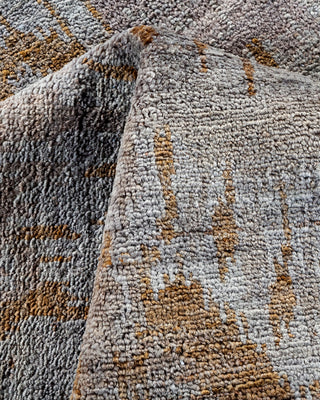 Contemporary Fine Vibrance Gray Wool Area Rug - 6' 2" x 8' 10"