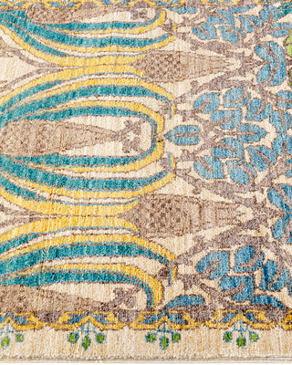 Arts & Crafts, One-of-a-Kind Hand-Knotted Runner Rug  - Ivory, 2' 6" x 9' 3"