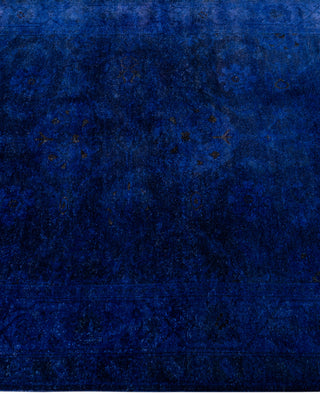 Contemporary Overdyed Wool Hand Knotted Purple Runner 3' 0" x 17' 5"