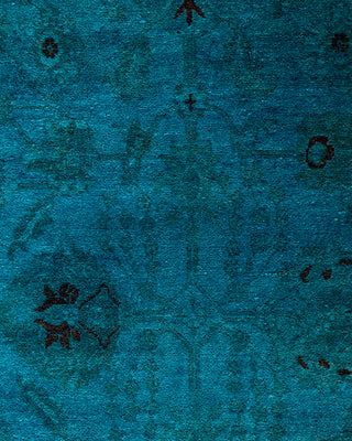 Fine Vibrance, One-of-a-Kind Hand-Knotted Runner Rug  - Blue, 2' 10" x 11' 10"