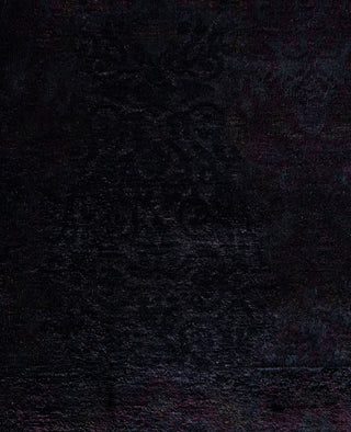Overdyed One-of-a-Kind Wool Black Area Rug 9' 10" x 13' 10"