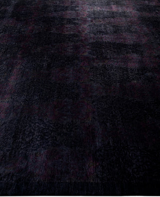 Overdyed One-of-a-Kind Wool Black Area Rug 9' 10" x 13' 10"