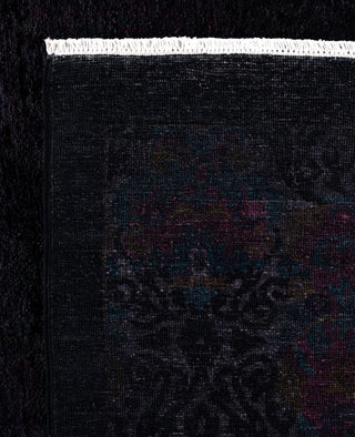 Overdyed One-of-a-Kind Wool Black Area Rug 9' 10" x 13' 10"