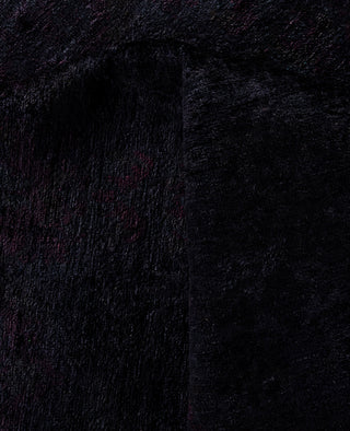 Overdyed One-of-a-Kind Wool Black Area Rug 9' 10" x 13' 10"