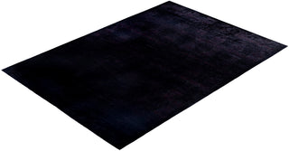 Overdyed One-of-a-Kind Wool Black Area Rug 9' 10" x 13' 10"