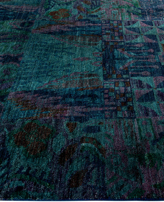 Contemporary Overdyed Wool Hand Knotted Multi Area Rug 5' 3" x 12' 3"