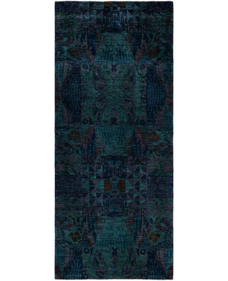Contemporary Overdyed Wool Hand Knotted Multi Area Rug 5' 3" x 12' 3"