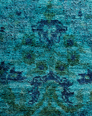 Vibrance, One-of-a-Kind Hand-Knotted Area Rug  - Blue, 6' 1" x 6' 1"