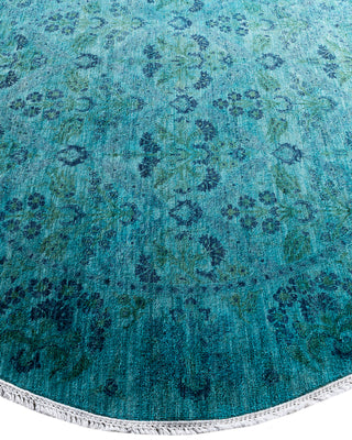 Vibrance, One-of-a-Kind Hand-Knotted Area Rug  - Blue, 6' 1" x 6' 1"
