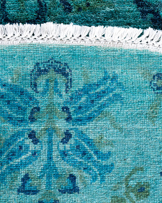 Vibrance, One-of-a-Kind Hand-Knotted Area Rug  - Blue, 6' 1" x 6' 1"