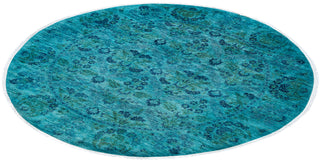 Vibrance, One-of-a-Kind Hand-Knotted Area Rug  - Blue, 6' 1" x 6' 1"