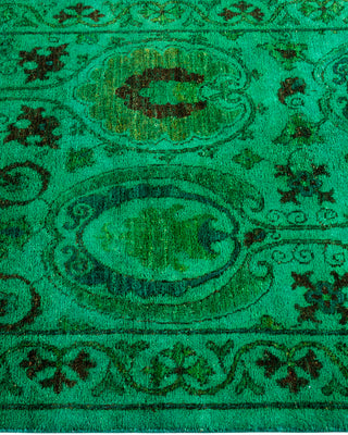 Contemporary Hand Knotted  Green Area Rug 3' 2" x 5' 6"
