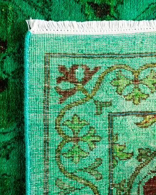 Contemporary Hand Knotted  Green Area Rug 3' 2" x 5' 6"