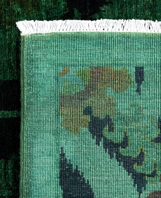 Overdyed One-of-a-Kind Wool Green Runner 3' 0" x 17' 6"