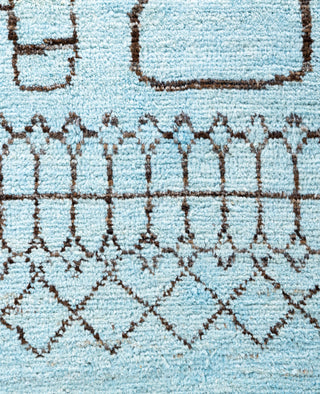 Overdyed Hand-Knotted Wool Modern-Contemporary Blue Area Rug 5' 1" x 8' 4"