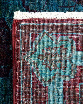 Contemporary Fine Vibrance Red Wool Runner - 2' 8" x 9' 10"