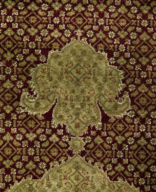 Overdyed Hand-Knotted Wool Modern-Contemporary Green Area Rug 8' 0" x 10' 2"