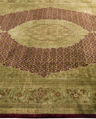 Overdyed Hand-Knotted Wool Modern-Contemporary Green Area Rug 8' 0" x 10' 2"
