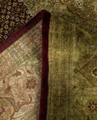 Overdyed Hand-Knotted Wool Modern-Contemporary Green Area Rug 8' 0" x 10' 2"