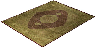 Overdyed Hand-Knotted Wool Modern-Contemporary Green Area Rug 8' 0" x 10' 2"