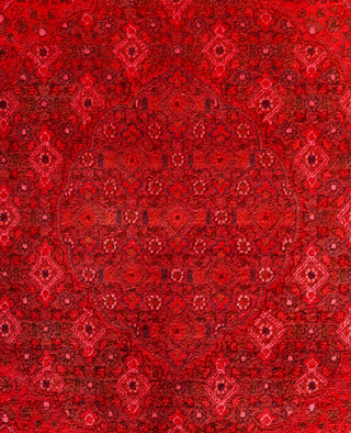 Overdyed Hand-Knotted Wool Modern-Contemporary Pink Area Rug 8' 1" x 10' 5"