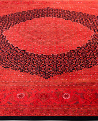 Overdyed Hand-Knotted Wool Modern-Contemporary Pink Area Rug 8' 1" x 10' 5"