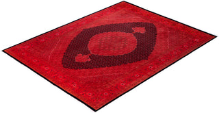 Overdyed Hand-Knotted Wool Modern-Contemporary Pink Area Rug 8' 1" x 10' 5"