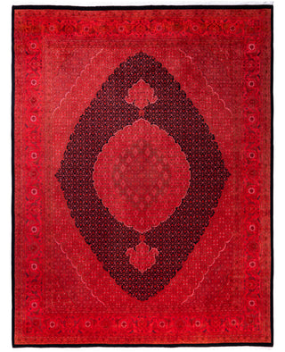 Overdyed Hand-Knotted Wool Modern-Contemporary Pink Area Rug 8' 1" x 10' 5"