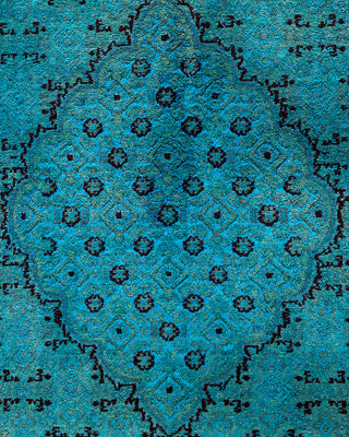 Overdyed Hand-Knotted Blue Area Rug 11' 10" x 15' 4"