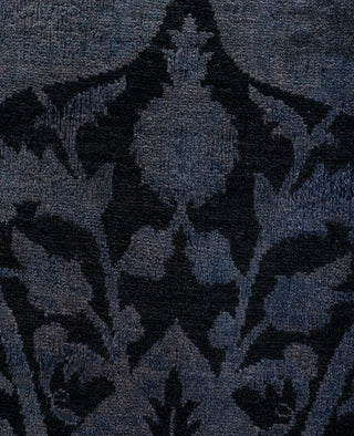 Contemporary Overdyed Wool Hand Knotted Gray Round Area Rug 12' 1" x 12' 2"