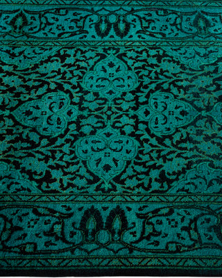 Contemporary Hand Knotted  Blue Runner 2' 9" x 10' 2"