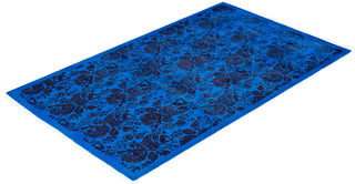 Fine Vibrance, One-of-a-Kind Hand-Knotted Area Rug  - Blue, 3' 2" x 5' 2"