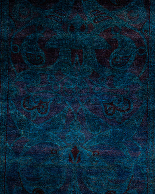 Contemporary Hand Knotted Overdyed Purple Area Rug 3' 1" x 5' 1"