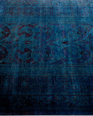 Contemporary Hand Knotted Overdyed Purple Area Rug 3' 1" x 5' 1"
