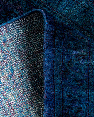 Contemporary Hand Knotted Overdyed Purple Area Rug 3' 1" x 5' 1"