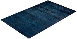 Contemporary Hand Knotted Overdyed Purple Area Rug 3' 1" x 5' 1"